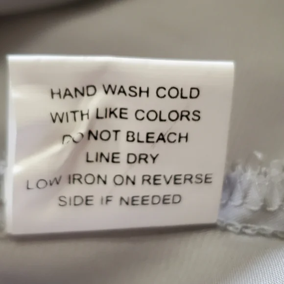 Y2K Notations Metallic Silver Shimmer Button-Front Blouse with Roll-Tab Sleeves - Picture 14 of 15